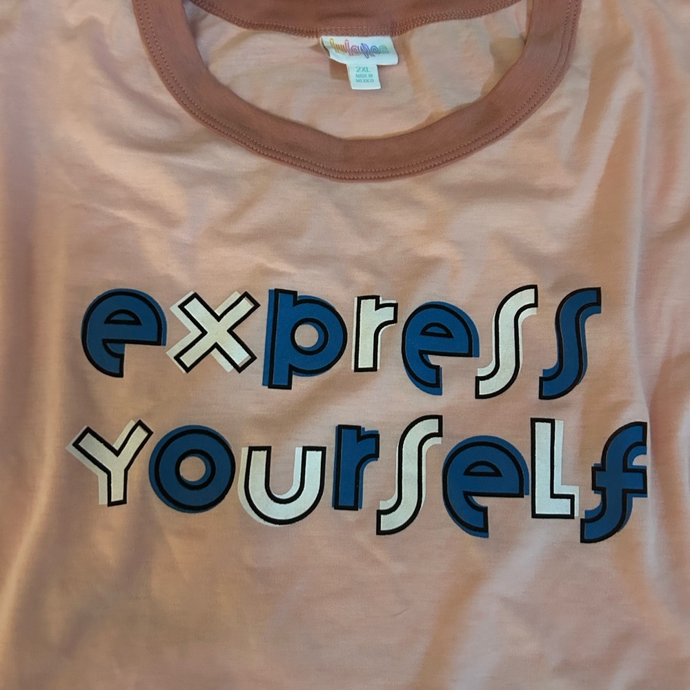 Lularoe Express Yourself Graphic Tee